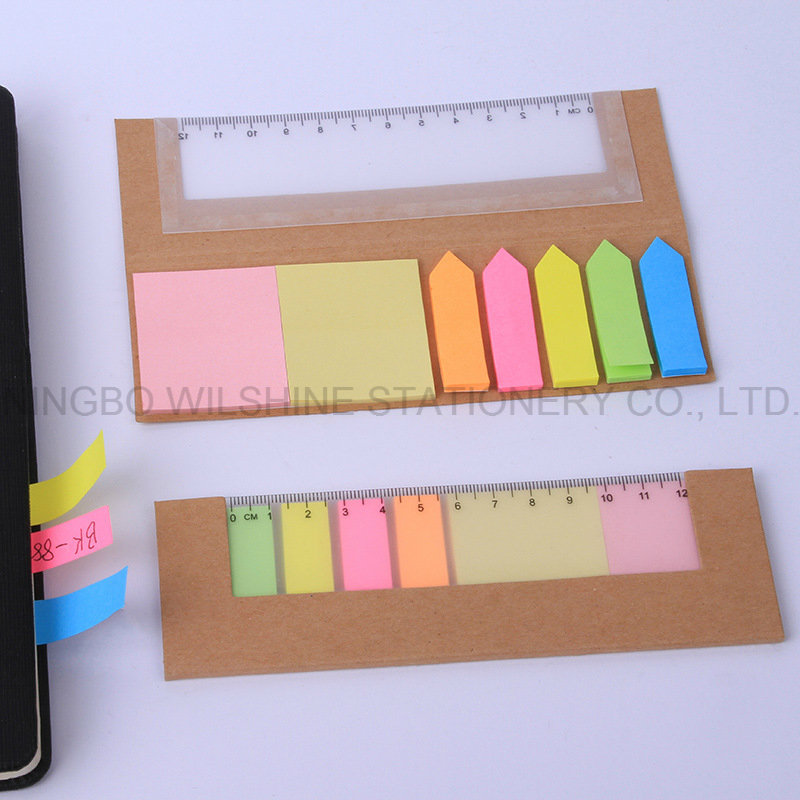 Paper Cover Sticky Notepad with Ruler for Promotion (SP318)