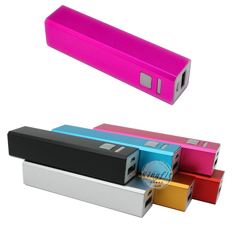 Factory Low Price Gift 2200mAh Steel Power Bank with LED