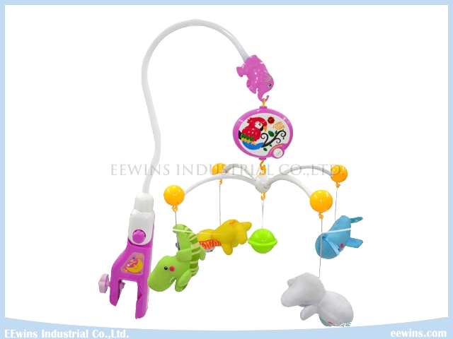 Electric Toys Baby Mobiles with Plush Toys Pandents for Baby