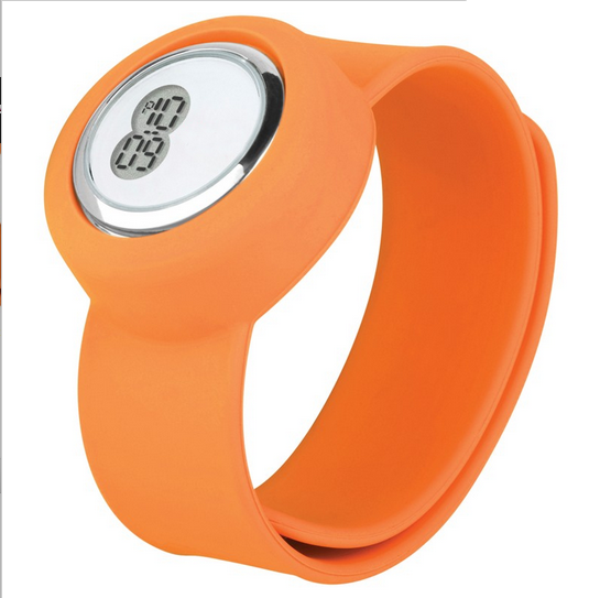 Logo Printing Silicon Kids Digital Slap Watch