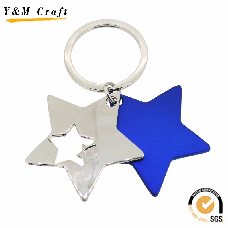 Personalized Round Metal Key Ring with Epoxy Sticker (Y02450)