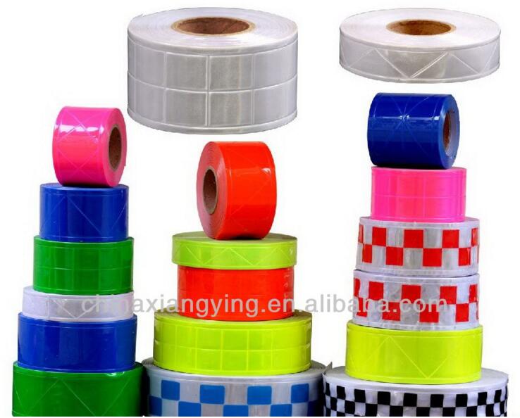 Yellow PVC Reflective Tape, 200-300CPL Reflective Coefficient/for High Visibility Safety Garments