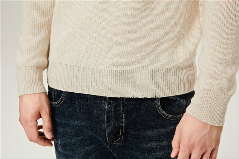 Half Fishmen Rib Acrylic Wool Fit Knit Men Sweater