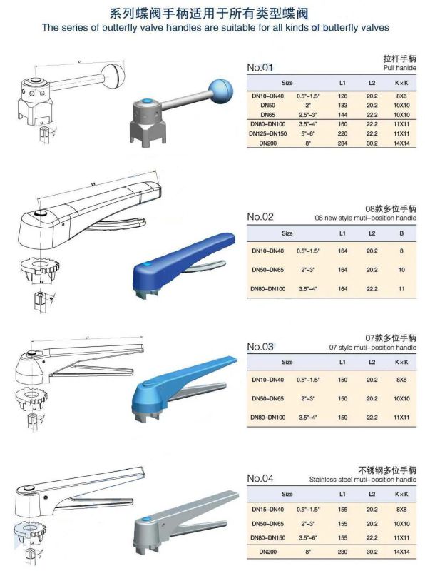 Stainless Steel Food Grade Butt Weld Butterfly Valves Gripper Handle