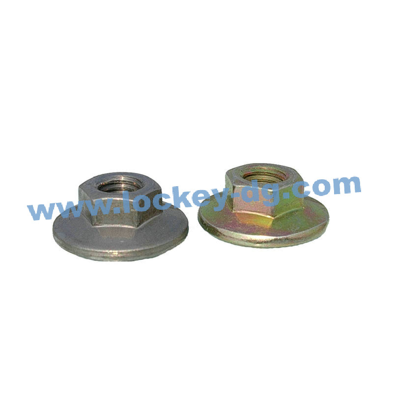 Grade 2 Hex Flange Nut with Serration Zinc Plated