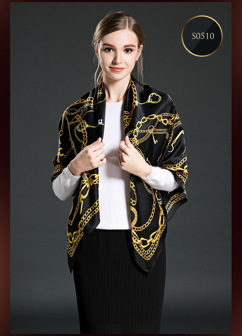 Pure Silk Printed Scarf for Women