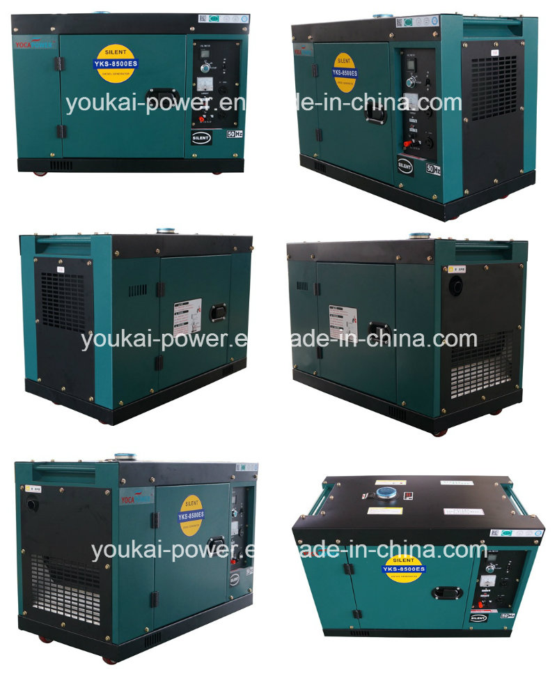 Popular Model 8kw Soundproof Air Cooled Small Diesel Engine Power Electric Generator Diesel Generating Power Generation with AVR