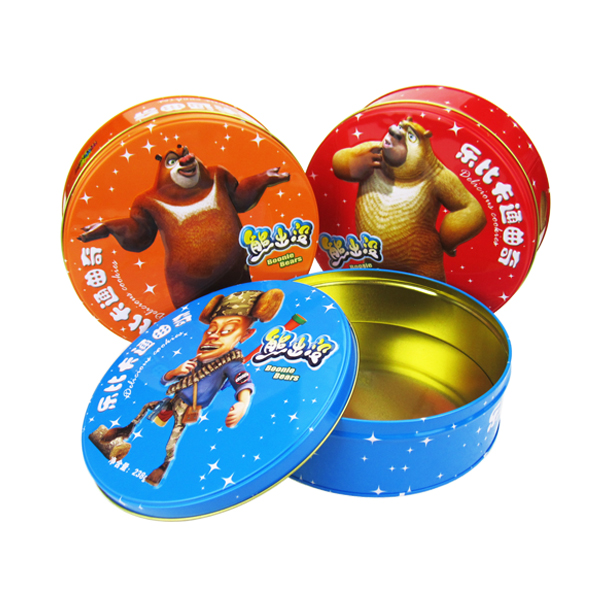 Import China Goods Package Tin Box Round Shaped