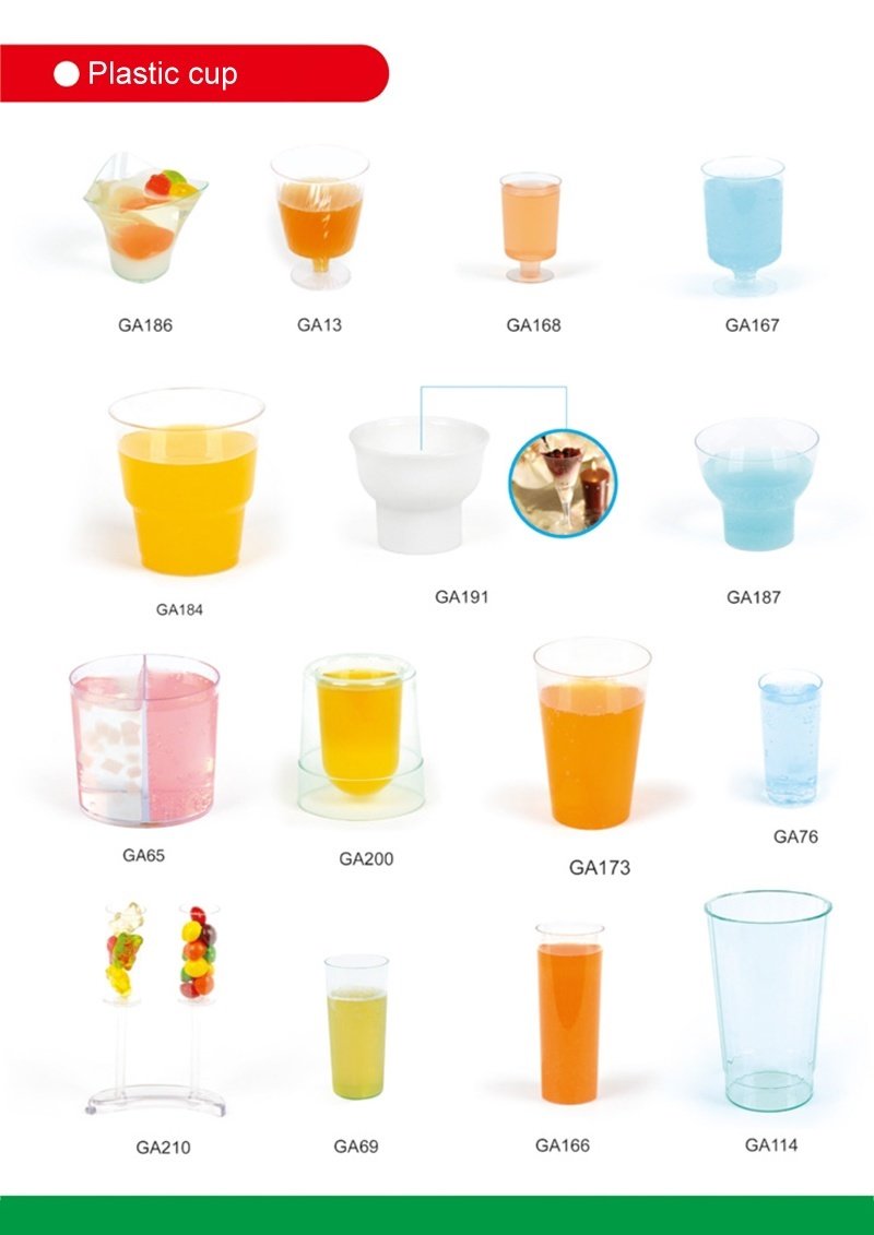 PP/PS Plastic Cup Disposable Cup Pentagon Shaped Tumbler