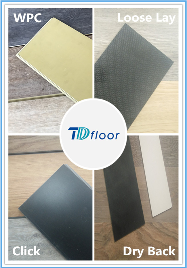 Waterproof Click Dryback Loose Lay Indoor PVC Vinyl Floor Tile