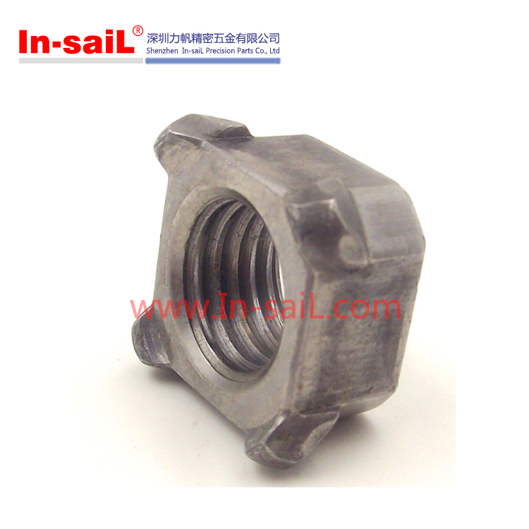 DIN928 Quadrangle Welding Nuts Carbon Steel Furniture Nuts