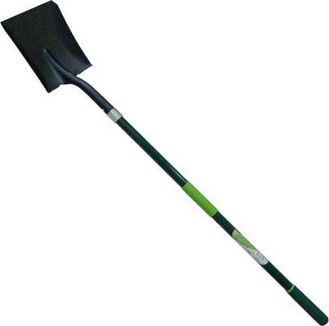 Garden Tools Forged Steel Square Point Shovel with Fibreglass Handle