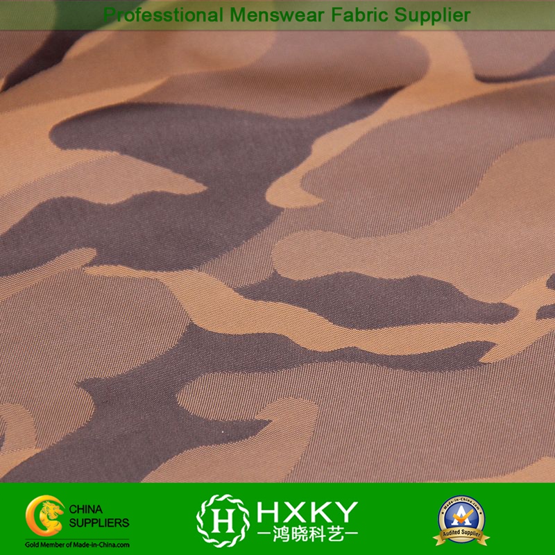 100%Polyester Yarn Dyed Fabric with Camouflage Pattern for Jacket or Trench