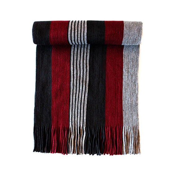 Mens Womens Unisex Knitted Stripe Autumn Winter Warm Scarf (SK806)