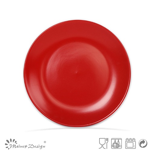 16PCS Red Round Matte Colorful Ceramic Dinner Set