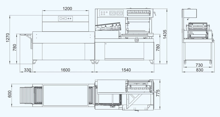 Automatic Printings Packing Machinery Heat Shrinking Package Machine