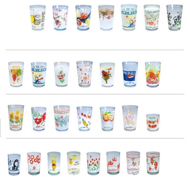 Glass Cup Tea Cup with Flower Decal Tumbler Kb-Hn0752