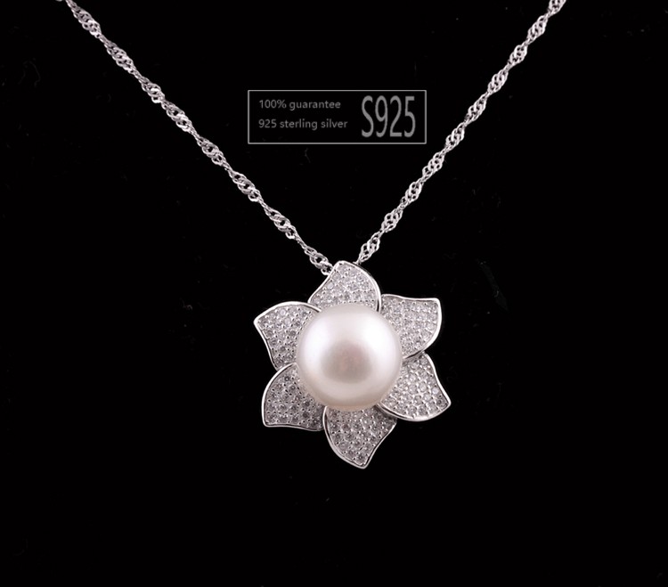 Natural Freshwater Pearl Set Flower Shape AAA 12-13mm Button Pearl latest Design Pearl Set