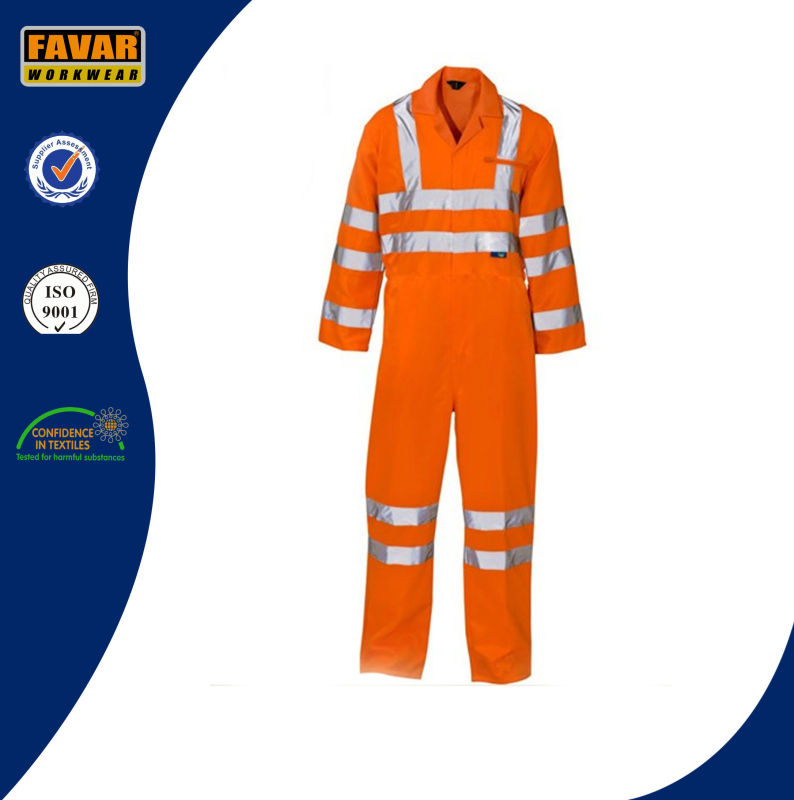 China Supplier Safety Waterproof Oxford High Visibility Reflective Tape Rain Coverall