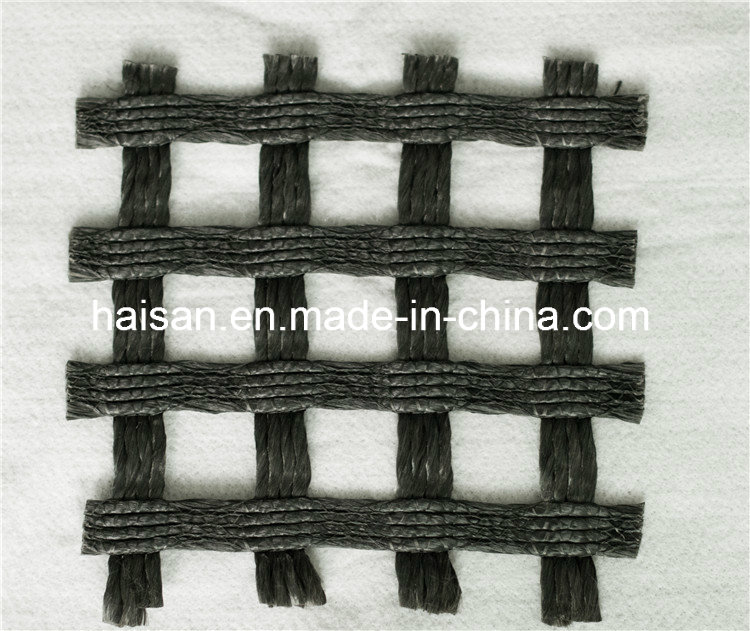 Low Price Factory Direct Sale 100-100kn/M Warp Knitted Polyester Geogrid for Lawn Pavers