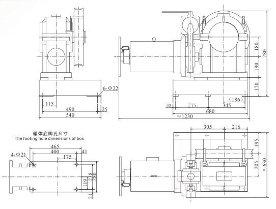 Elevator Machine, Vvvf 1: 1 Geared Traction Motor, Traction Machine (OS112-YJ180)