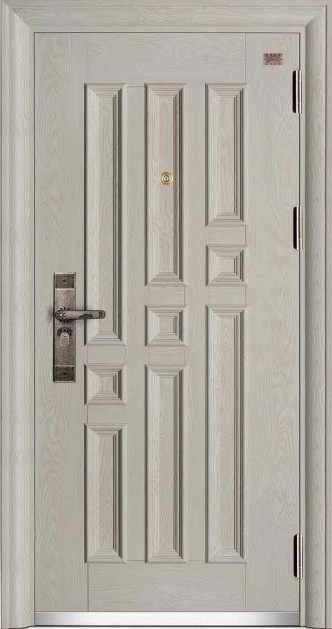 European Style White Armored Door