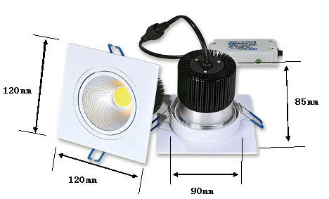 Shenzhen High Quality Dimmable 10W Square COB LED Downlight with CE SAA