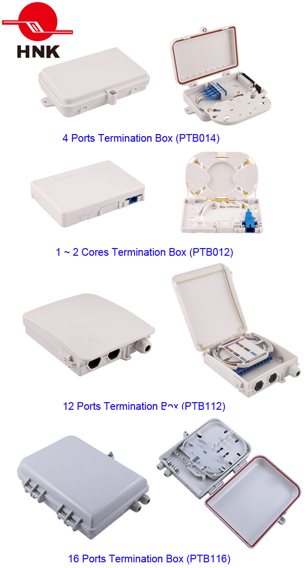 4 ~ 8 Cores 4 Ports Fiber Optic Cable Termination Box (PTB014)