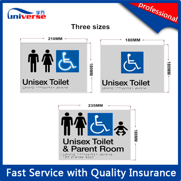 High Quality ABS Braille Signage for Toilet