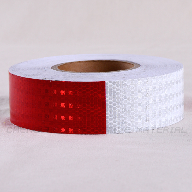 DOT-C2 White and Red Safety PVC Reflective Tapes for Trailers