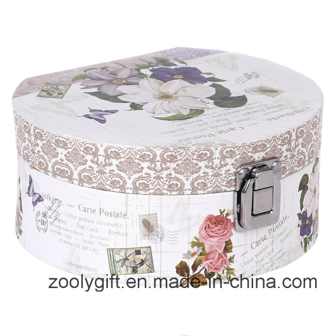 Printed Cosmetic Gift Box / Promotional Paper Music Box with Mirror and Lock