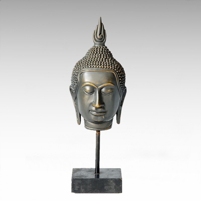 Buddha Bronze Sculpture Gautam/Sakyamuni Head Deco Brass Statue Tpwy-026