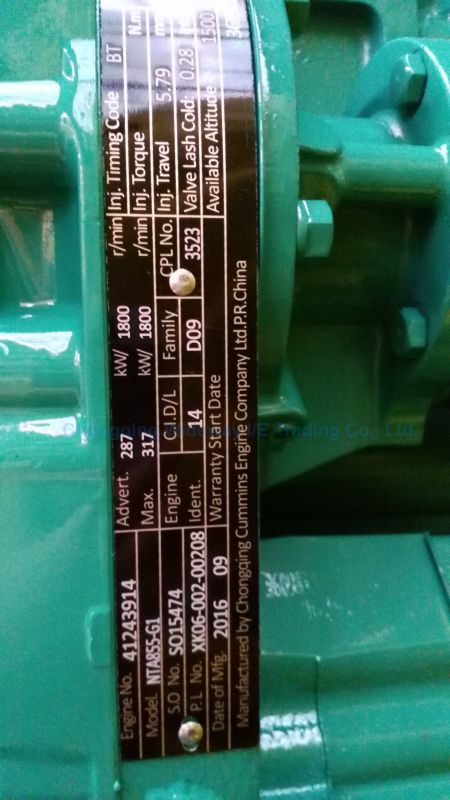 Genuine Original Ccec Nta855-G1 Cummins Diesel Engine for Generator Set