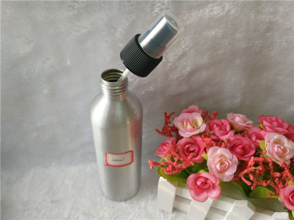 100ml Bright Black Aluminum Bottle for Cosmetic (AB-018)