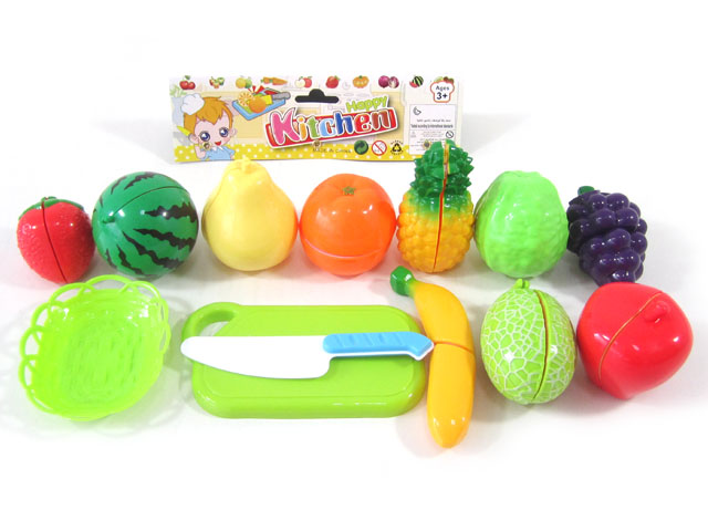 Kitchen Play Set of Cutting Food & Vegetable Toys for Kids