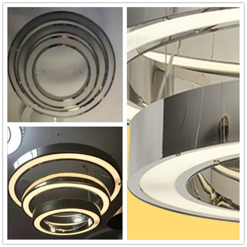 Modern Hotel Decorative Mulitlayer Stainless Steel Pendant Lamp