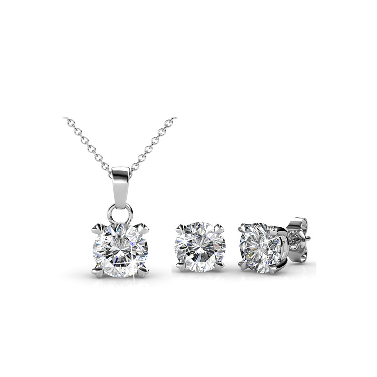 Destiny Jewellery Crystal From Swarovski Crystal Snail Set Pendant and Earrings