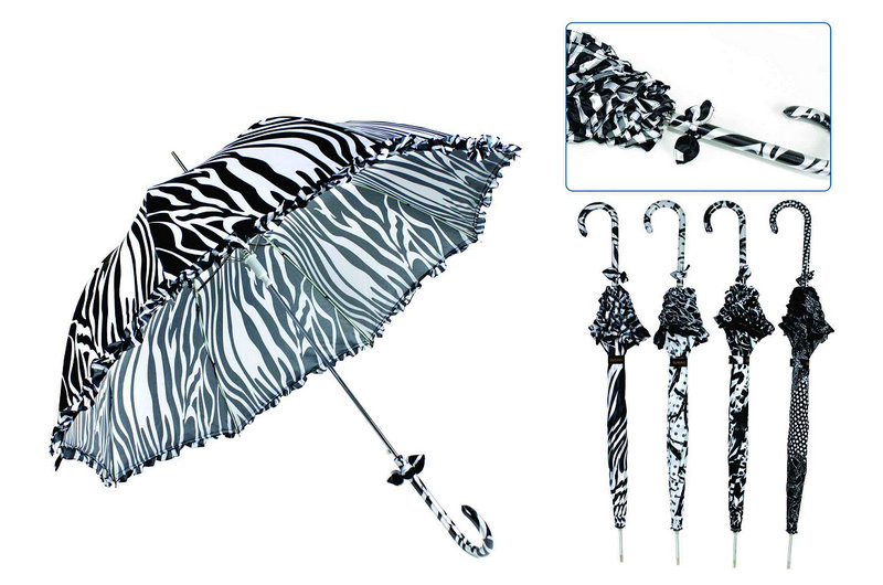 Straight Automatic Black&White Design Umbrella (YS-SA23083923R)