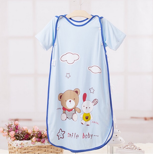 Short Sleeve Printed Baby Summer Sleeping Bag