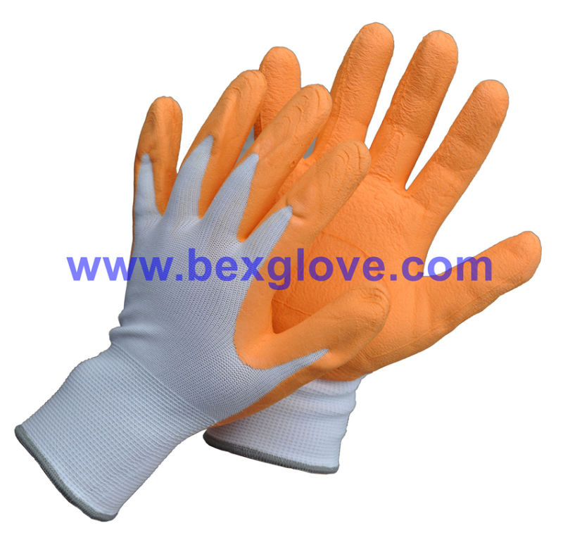 Pretty Garden Glove, Foam Finish, Latex Work Glove