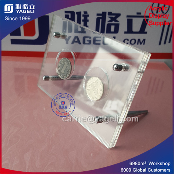 Popular Style Rectangle Acrylic Currency Holder