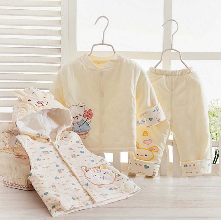 3PCS Baby Cotton Suit for Winter