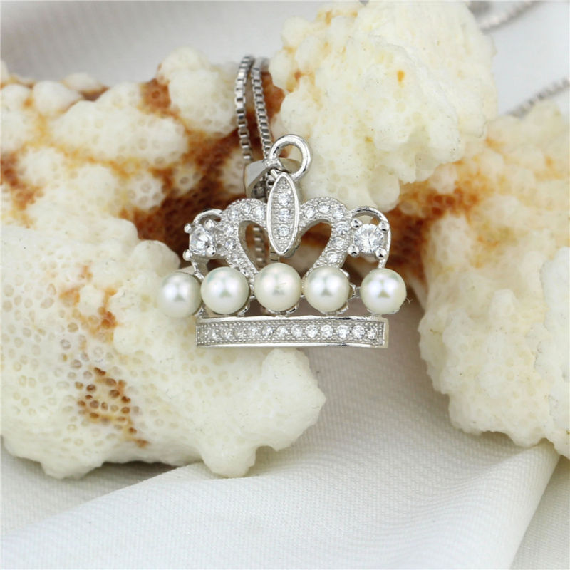 Crown Shape Cute Fashion Jewelry Natural Pearl Pendant