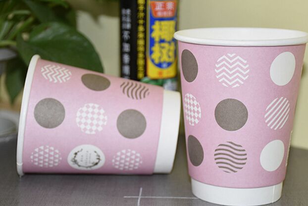 Double Wall Hot Paper Cup Take Away Coffee Tea Disposable Cups