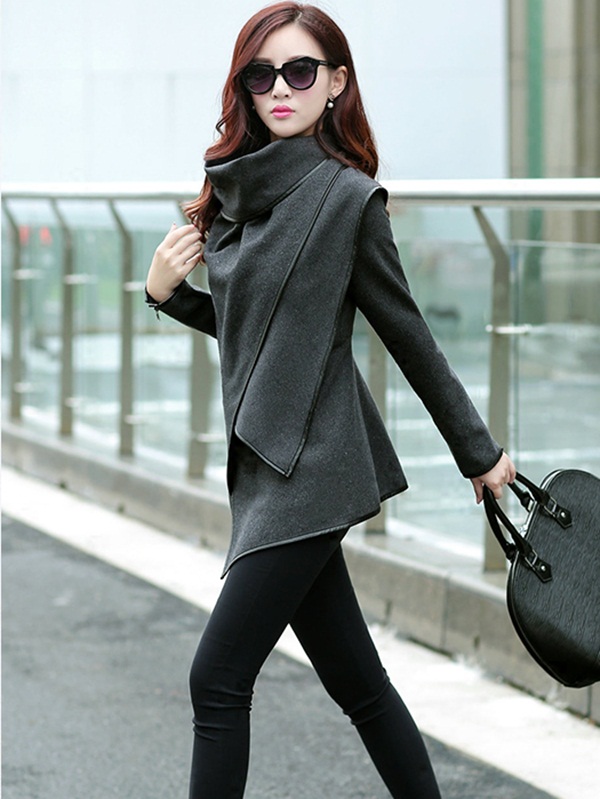 New Women Blazer Suit Cardigan Coat Irregular Collar Jacket Tops