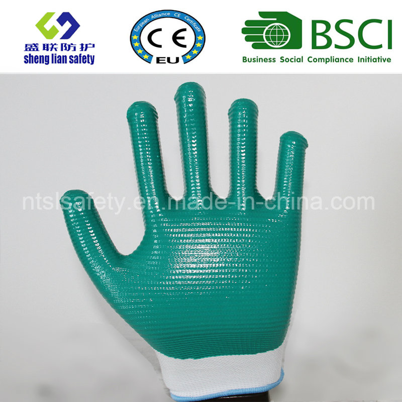 13G Polyester Shell with Nitrile Coated Work Gloves (SL-N113)