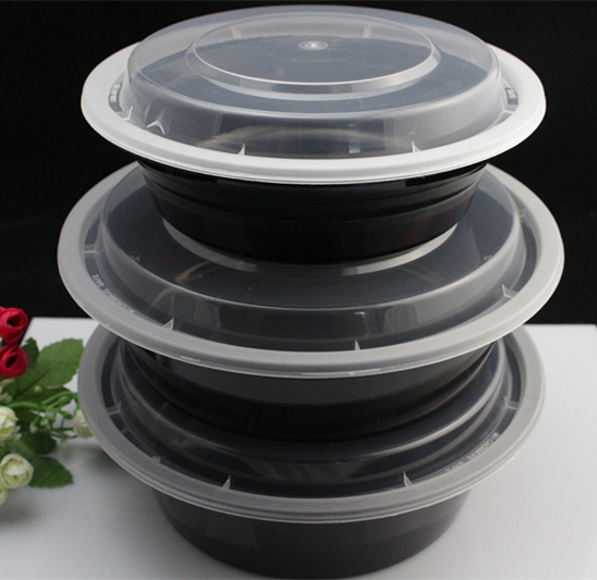 Food Storage Container with Lid, Round Plastic Deli Cup, Lunch Box