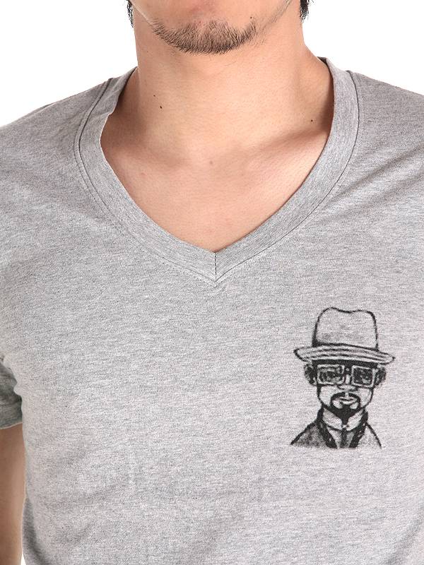 Custom Logo Cotton V Neck Summer Wholesale Fashion Men T Shirt