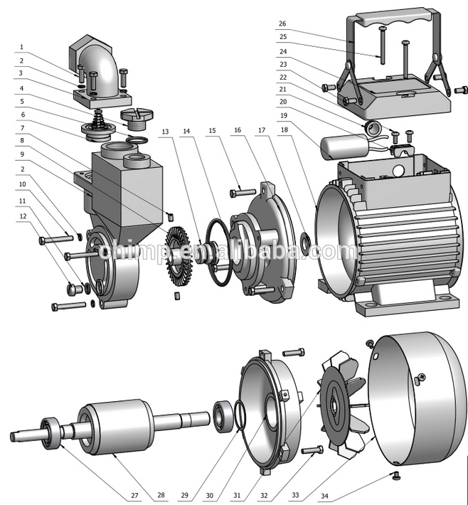 Wzb Self Priming Pressure Booster Clean Water Pump Home Use