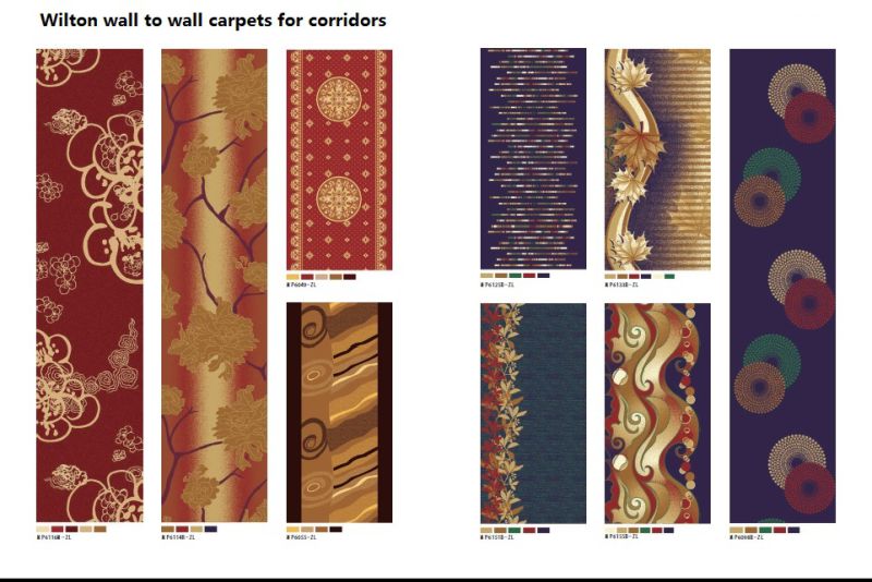 PP Heat Set Wilton Woven Wall to Wall Broad Loom Carpet
